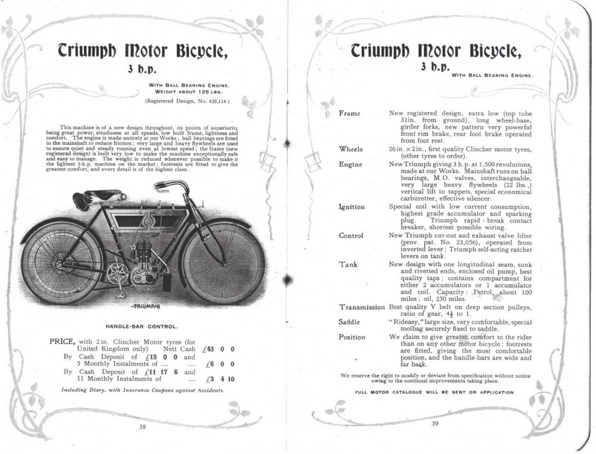 Triumph 1905 brochure